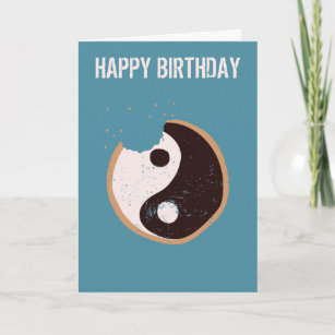 Zen Cookie Yin and Yang Birthday Card