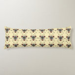 Zen Cream Symmetry Body Cushion<br><div class="desc">Sophisticated and symmetric tribal mandala pattern with elegant red and blue details on a warm cream background. This professional design brings a calming and artistic touch to any modern bedroom decor."</div>