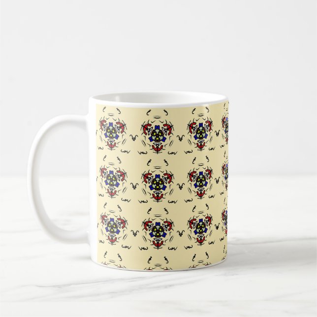 Zen Cream Symmetry Coffee Mug (Left)