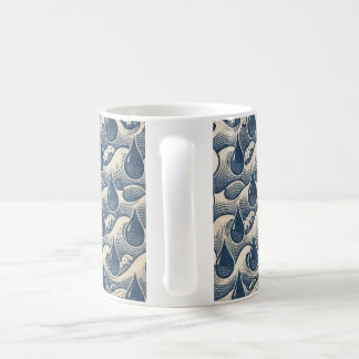 Zen cup- Droplet and Wave Illusion Art Coffee Mug
