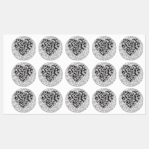 Zen Doodle Heart and Leaves Round Gift Packaging S