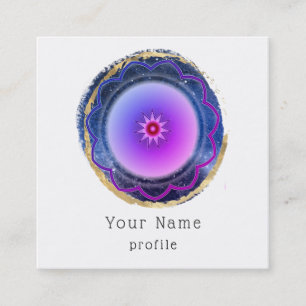 Zen dream - painted mandala square business card