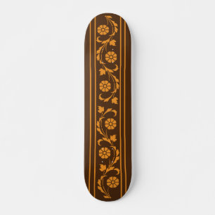 Zen Earthtone Cute Floral Graphic Design Skateboard