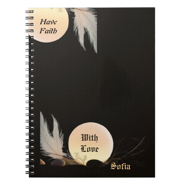 Zen Encouragement & Peace Minimalist Photo Notebook (Front)