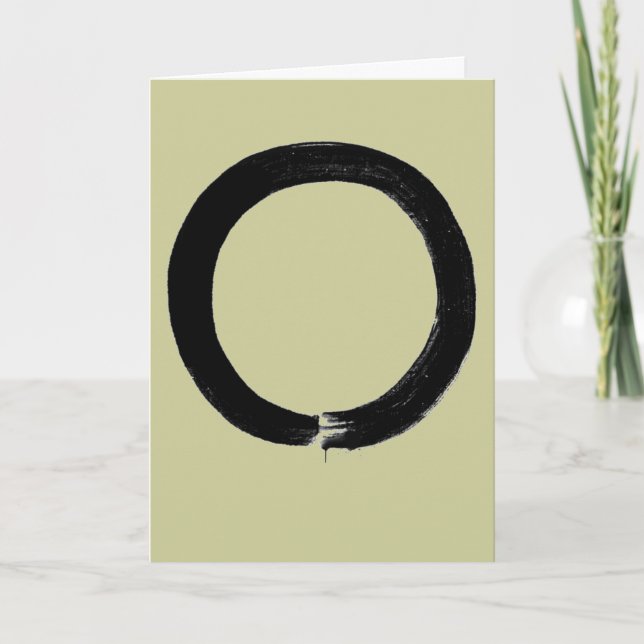 Zen Enso Buddhist Greeting Card (Front)