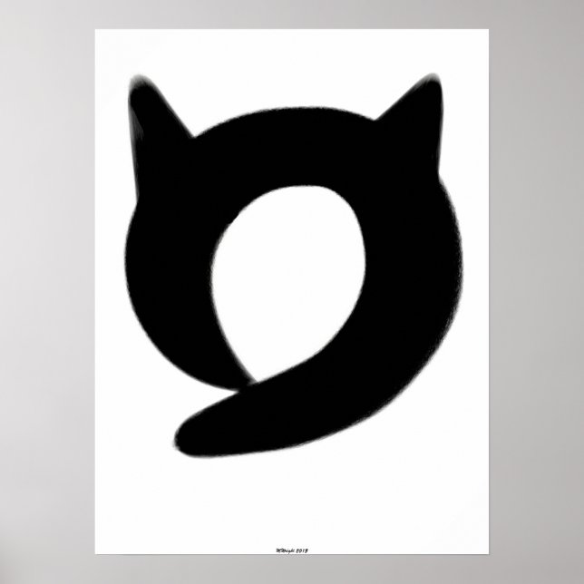 Zen Enso Cat Poster (Front)