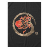 Zen Enso Circle and Golden Sakura Tree