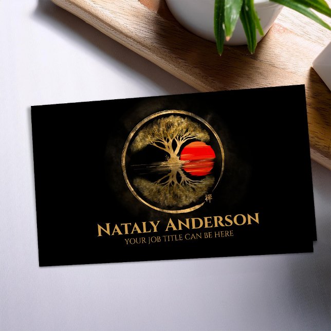 Zen Enso Golden Sunset Business Card (Creator Uploaded)