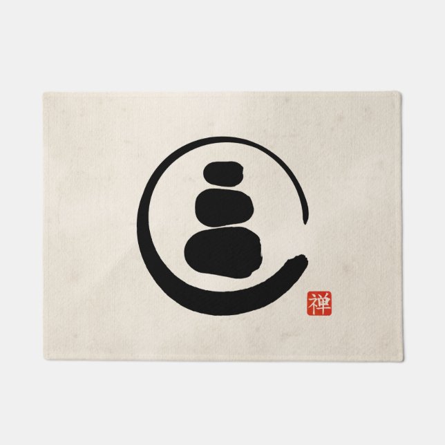 Zen Enzo Circle and Zen stones Doormat (Front)