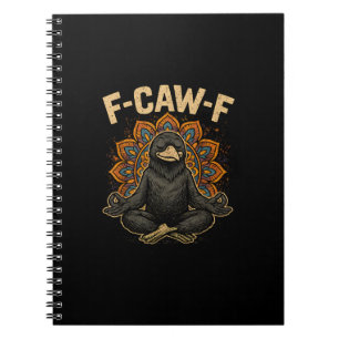 Zen F-Caw-F Crow Yoga Raven F-Caw-F Zen Funny Medi Notebook