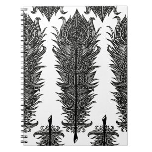 Zen Feather Design Spiral Notebook