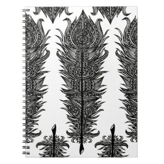 Zen Feather Design Spiral Notebook