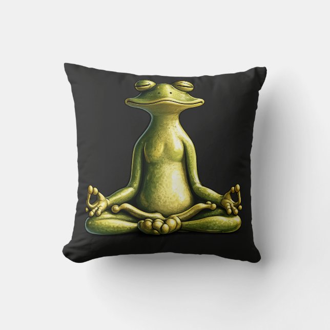 Zen Frog Cushion (Front)
