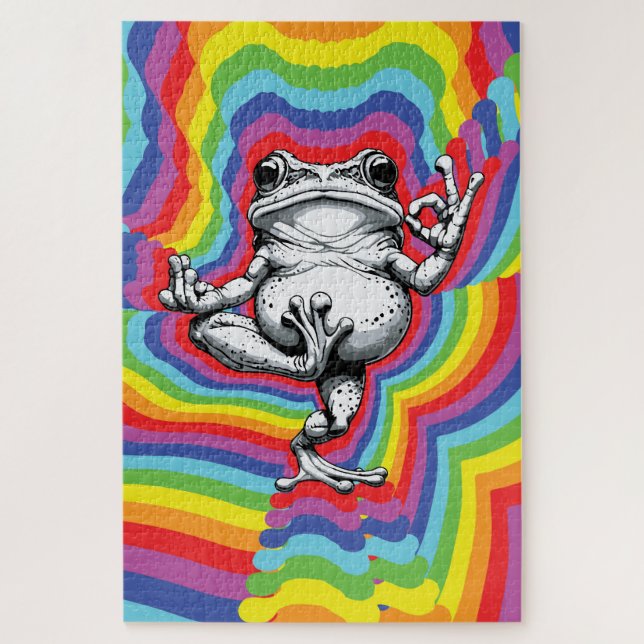 Zen Frog Masterpiece Jigsaw Puzzle (Vertical)