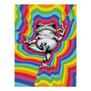 Zen Frog Masterpiece Poster