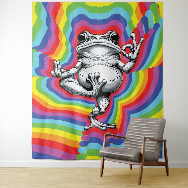 Zen Frog Masterpiece Tapestry (In Situ)