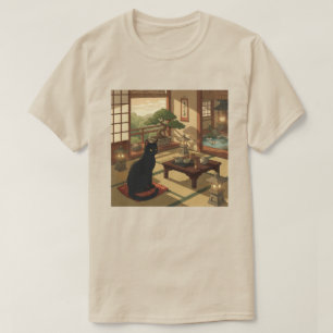 Zen Garden Black Cat T-Shirt