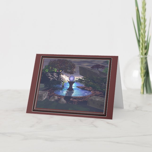 Zen Garden (blank inside) Holiday Card (Front)