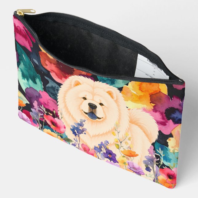 ZEN GARDEN Cream Chow - Large Accessory Pouch (Open)