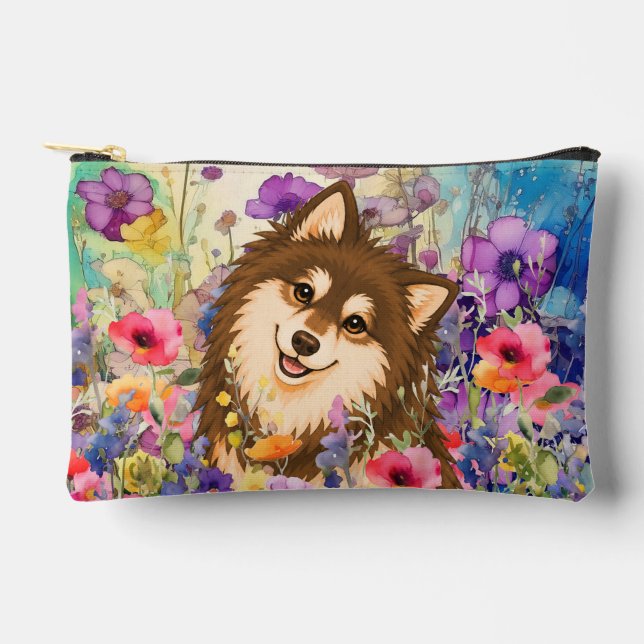 ZEN GARDEN Lapphund Brown - Small Accessory Pouch (Front)