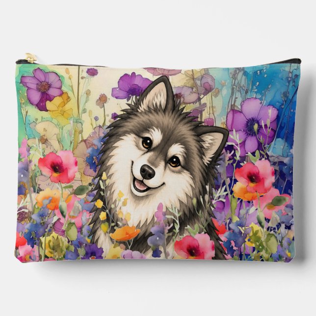ZEN GARDEN Lapphund Sable - Large Accessory Pouch (Front)