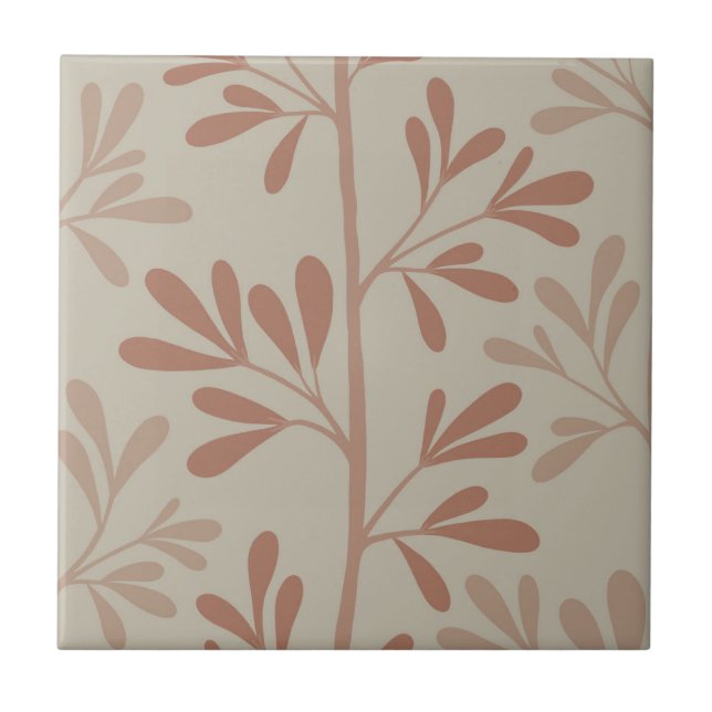 Zen Garden Stems XL 6 minimal botanical Tile (Front)