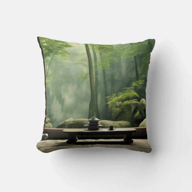Zen Garden Tranquil Peaceful Nature  Cushion (Front)
