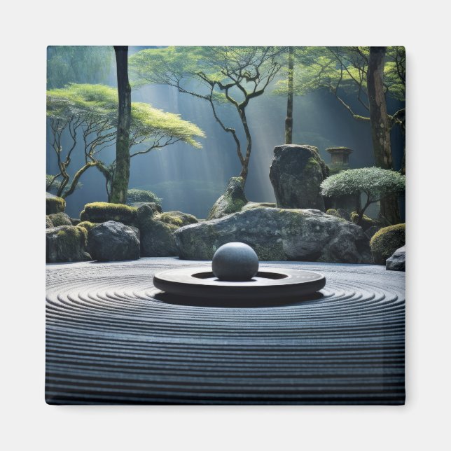 Zen Garden Tranquil Peaceful Nature  Magnet (Front)