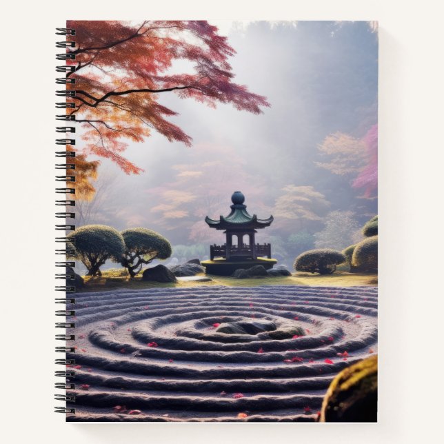Zen Garden Tranquil Peaceful Nature  Notebook (Front)
