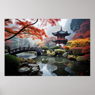 Zen Garden Tranquil Peaceful Nature Poster