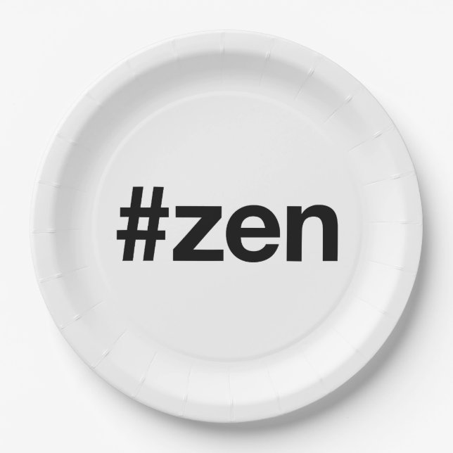 ZEN Hashtag Paper Plate (Front)
