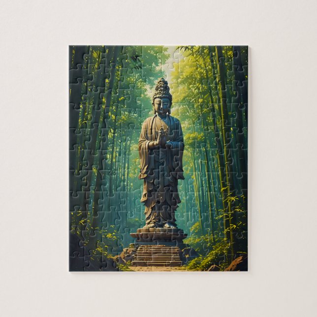 Zen in the Bamboo Grove Jigsaw Puzzle (Vertical)