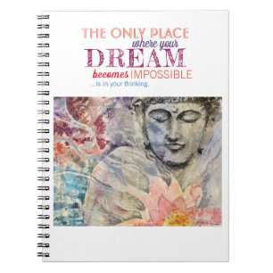 Zen Inspiration Quote Buddha Art Notebook