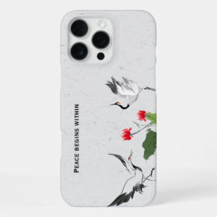 Zen Japanese Crane Peace Quote Phone Case