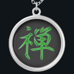 Zen Japanese Kanji calligraphy Symbol Silver Plated Necklace<br><div class="desc">For more like this, visit About this design: Kanji are the adopted logographic (or ideaographic) Chinese characters that are used in the modern Japanese writing system. The Japanese term "kanji" for the Chinese characters literally means "Han characters" and is the same written term in the Chinese language to refer to...</div>