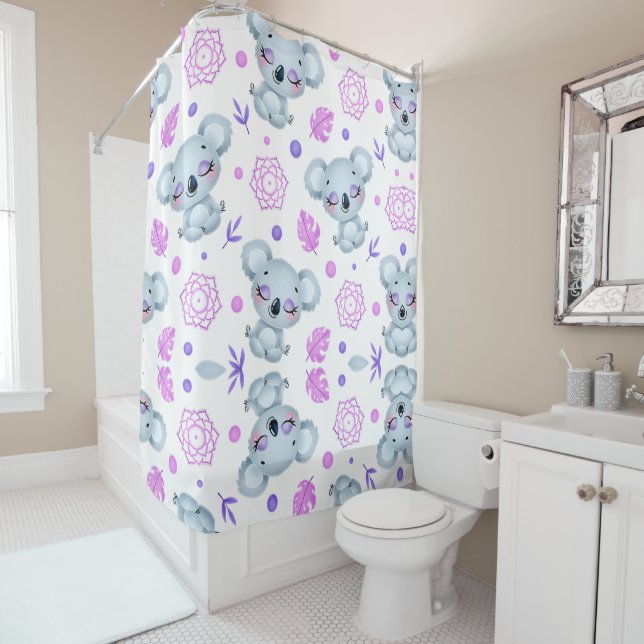 Zen Koala  Shower Curtain (In Situ)