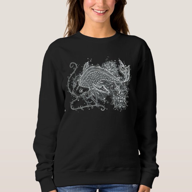 Zen Koi Fish Tattoo Sweatshirt (Front)