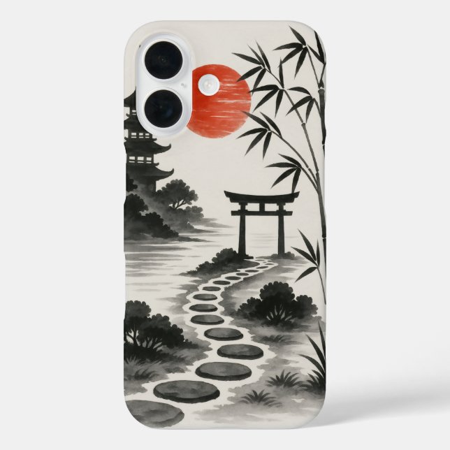 Zen Landscape Sunrise Phone Case (Back)
