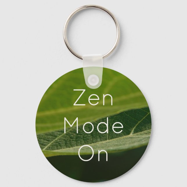 Zen Leaf Keychain – “Zen Mode” (Front)
