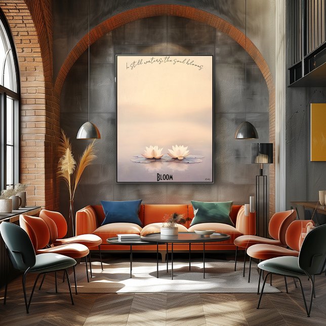 Zen Lotus Flowers at Dusk Poster (Creator Uploaded)