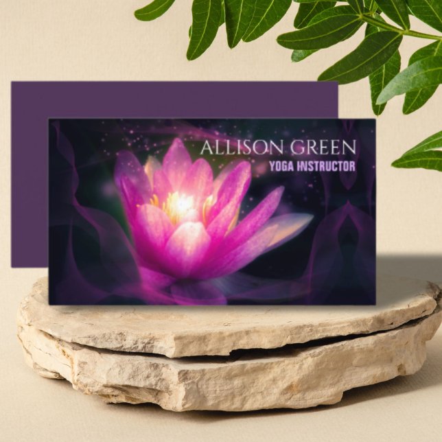 Zen Lotus Spiritual Meditation Yoga Instructor  Business Card (Zen Lotus Spiritual Meditation Yoga Instructor Business Card)