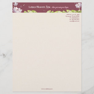 Zen Lotus Yoga Massage Business Custom Letterhead