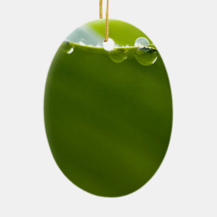 Zen Love Green Lotus Leaf Water Drop Ceramic Tree Decoration