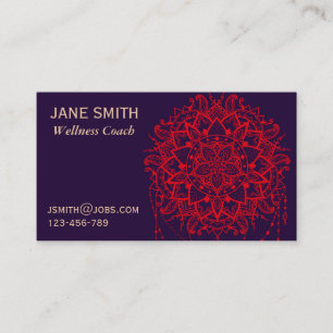 Zen Mandala wellness coach Business Card