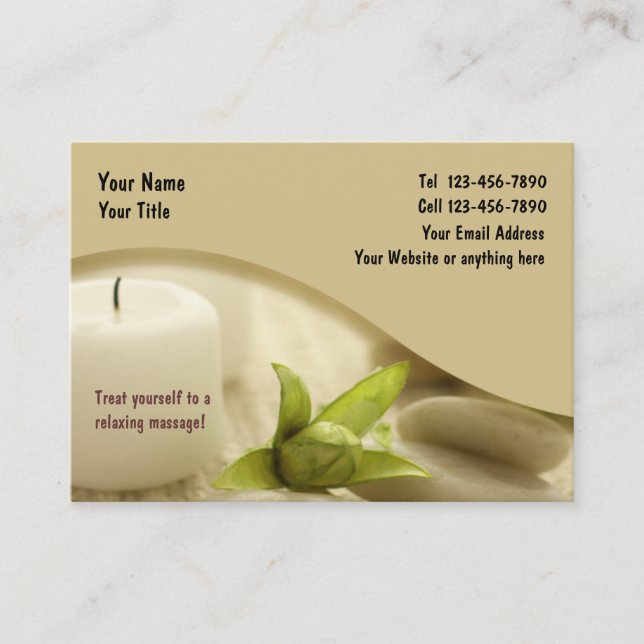 Zen Massage Design Business Card (Front)