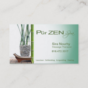Zen Massage Therapist Spa template Business Card