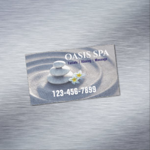 Zen Massage Therapy Yoga Meditation Beauty SPA Magnetic Business Card