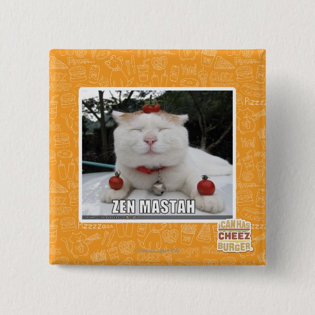 Zen Mastah 15 Cm Square Badge (Front)