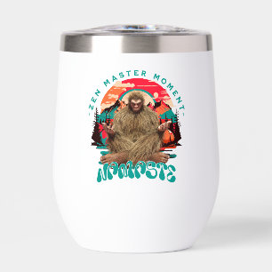 Zen Master Moment Bigfoot Meditation Retro Art