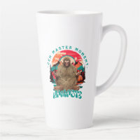 Zen Master Moment Bigfoot Meditation Retro Art